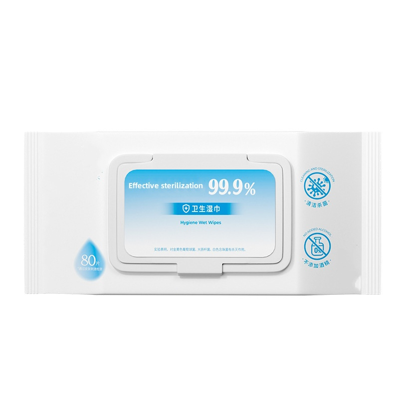 Factory Wholesale Price Custom Non-Woven 50GSM 80PC Towel Wipes Disposable Disinfectant Wet Wipe