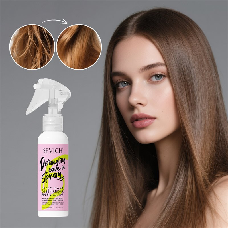 Sevich Hair Detangler Spray 100ml Organic Shea Butter Hair Moisturizer Smooth Repair Spray Leave in Conditioner Hair Spray