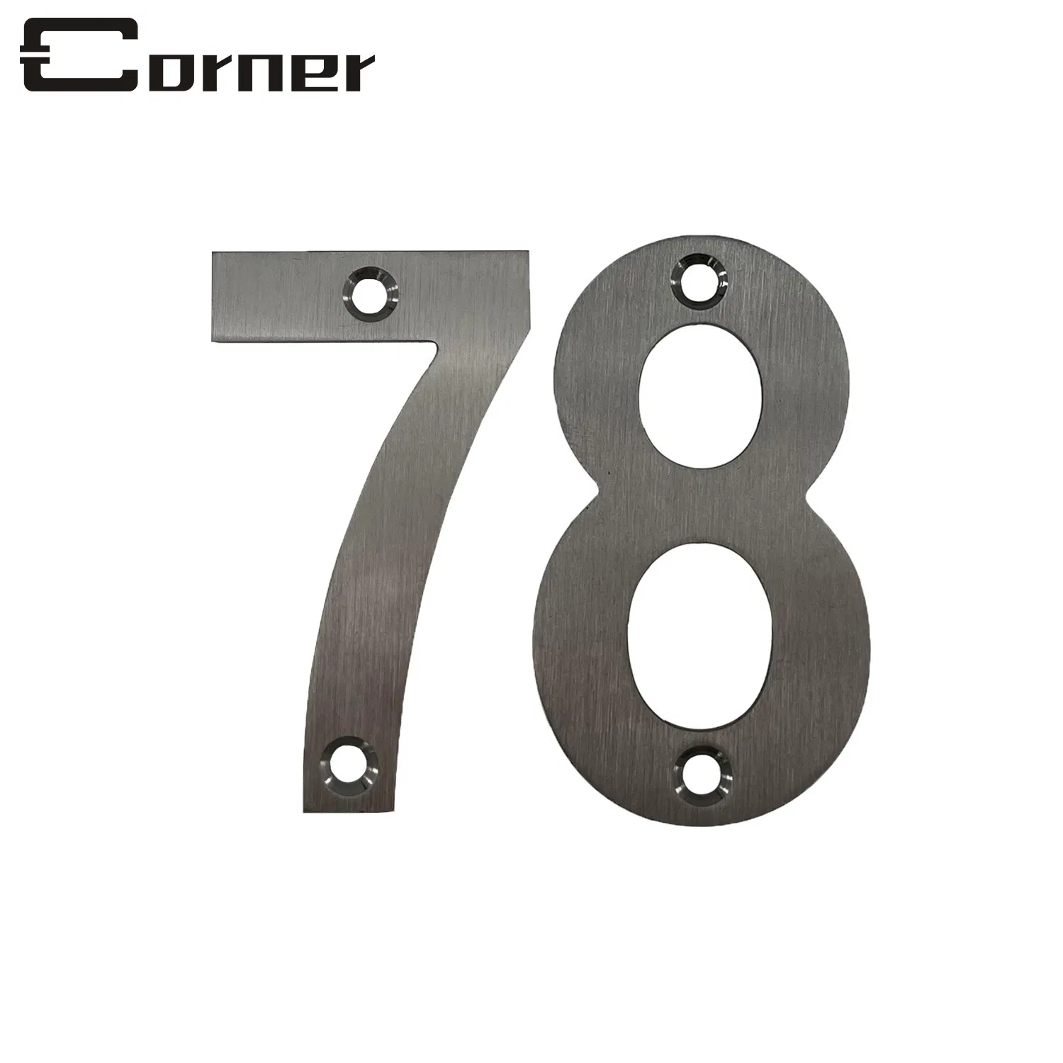 304 Stainless Steel House Number Plate Sign Metal Number for Hotel Office Room