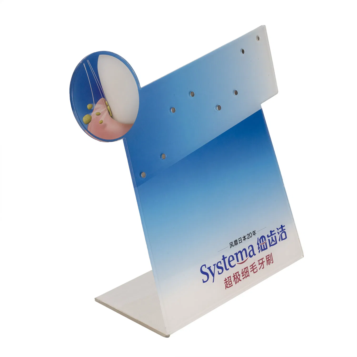 Custom Retail Store Table Top Sign Label Display Stand with Advertising Information Display