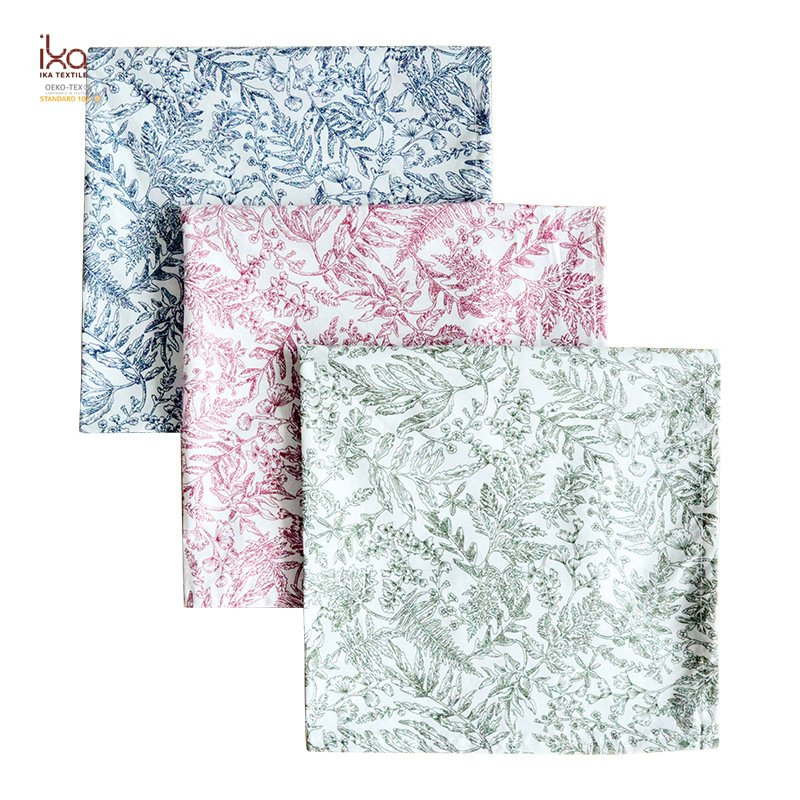 Outdoor Christmas Decorative Party Wedding Personalized Custom Logo Natural Woven Eco Friendly White Cloth Napkins with Embroidery