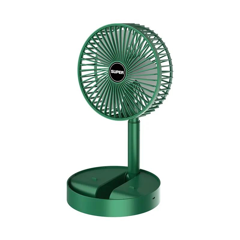 Compareshareportable Electric Fan Foldable Convenient Mini USB Charging Office Household Telescopic Fan Low Noise Life Table Fan