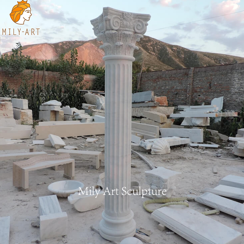 High Quality Hand Carved Marble Stone Pillar Columns