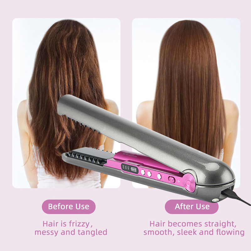 Cordless USB Rechargeable Mini Hair Straightener & Curler