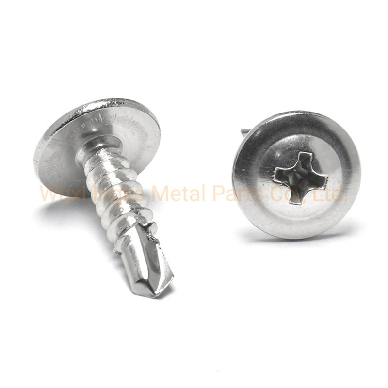 Stainless Steel M4.2 M4.8 #8 #10 Phillips Pan Wafer Head Self Drilling Screws for Sheet Metal