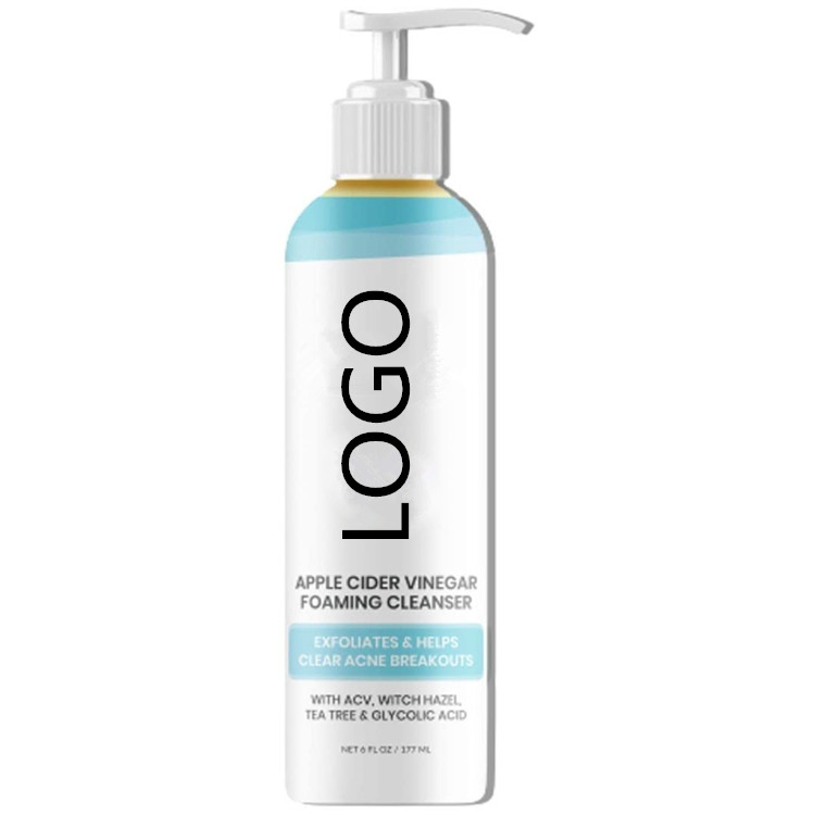Custom Apple Cider Vinegar Exfoliating Face Wash Foaming Facial Cleanser