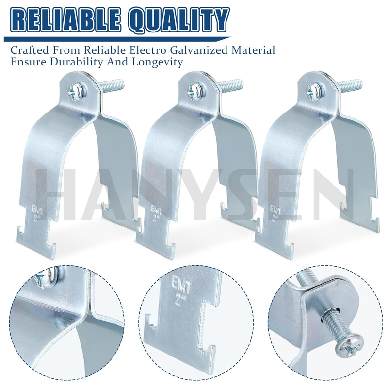 Steel EMT Rigid Conduit and Pipe Strut Clamps