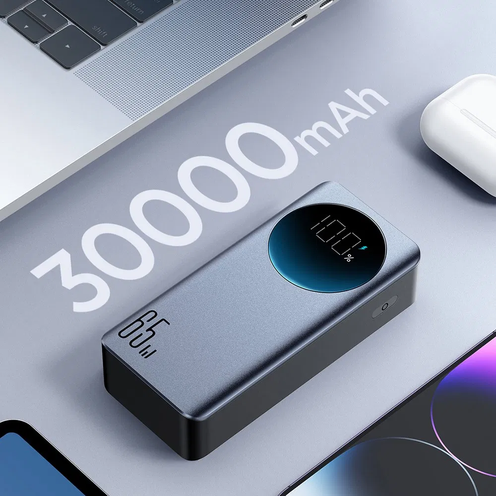 High Quality 65W Super Fast Charger Battery Pack Portable Laptop Charger 30000mAh Digital Display Power Bank