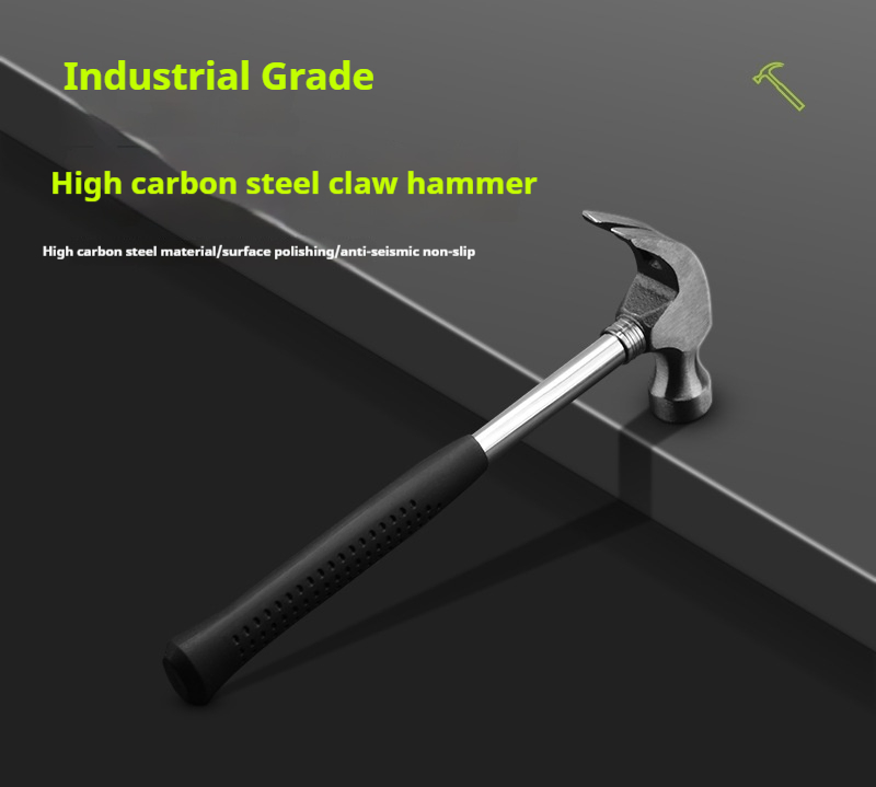 Гвоздодёр-молоток кованый профессиональный, сталь, резиновая ручка