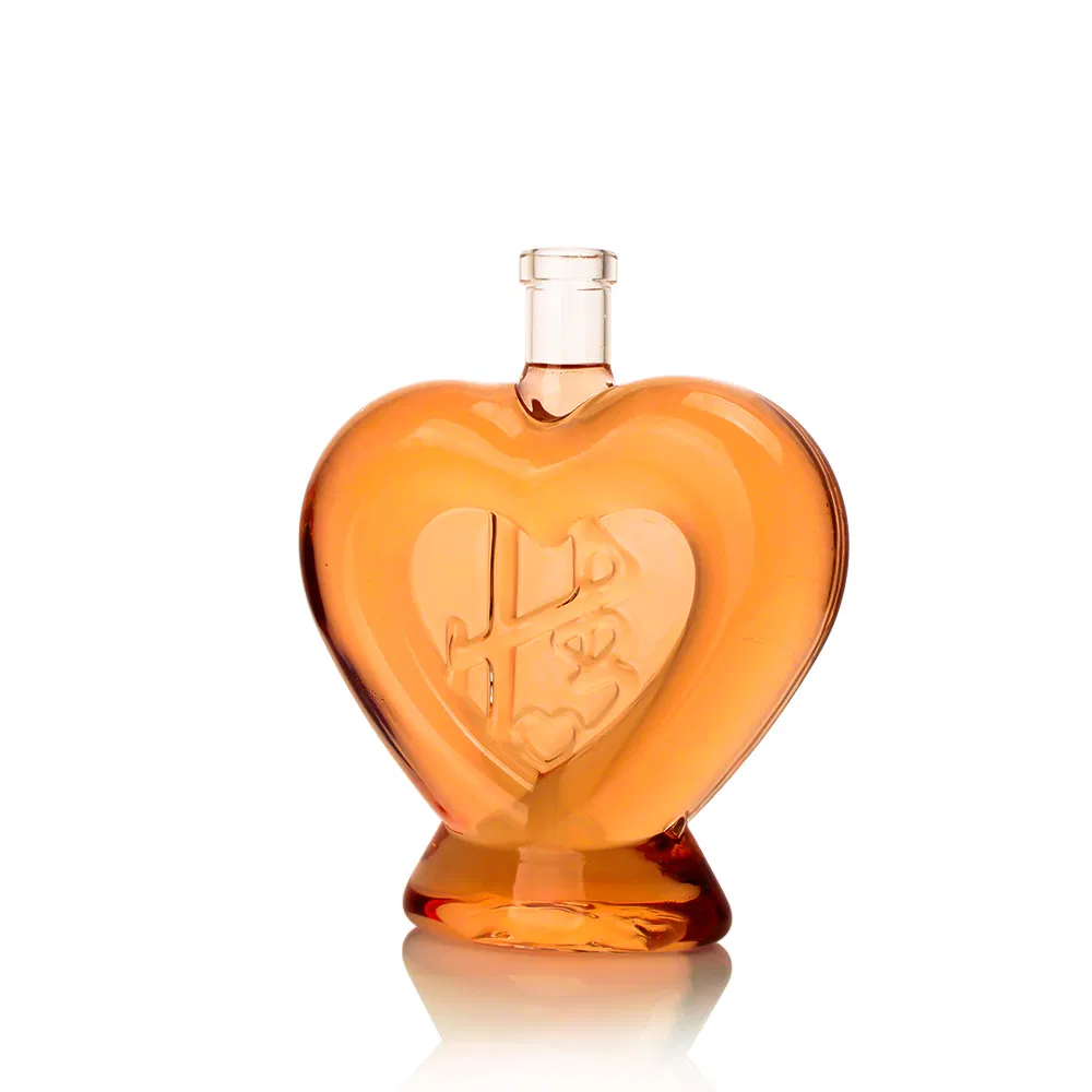 Customized Shape Clear High Borosilicate Whisky Run Liquor Vodka Spirits Glass Bottle