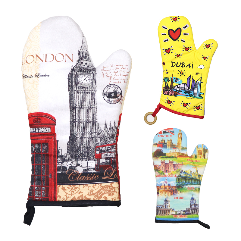 Customizable Souvenir Heat Resistance Cotton Oven Mitts Gloves