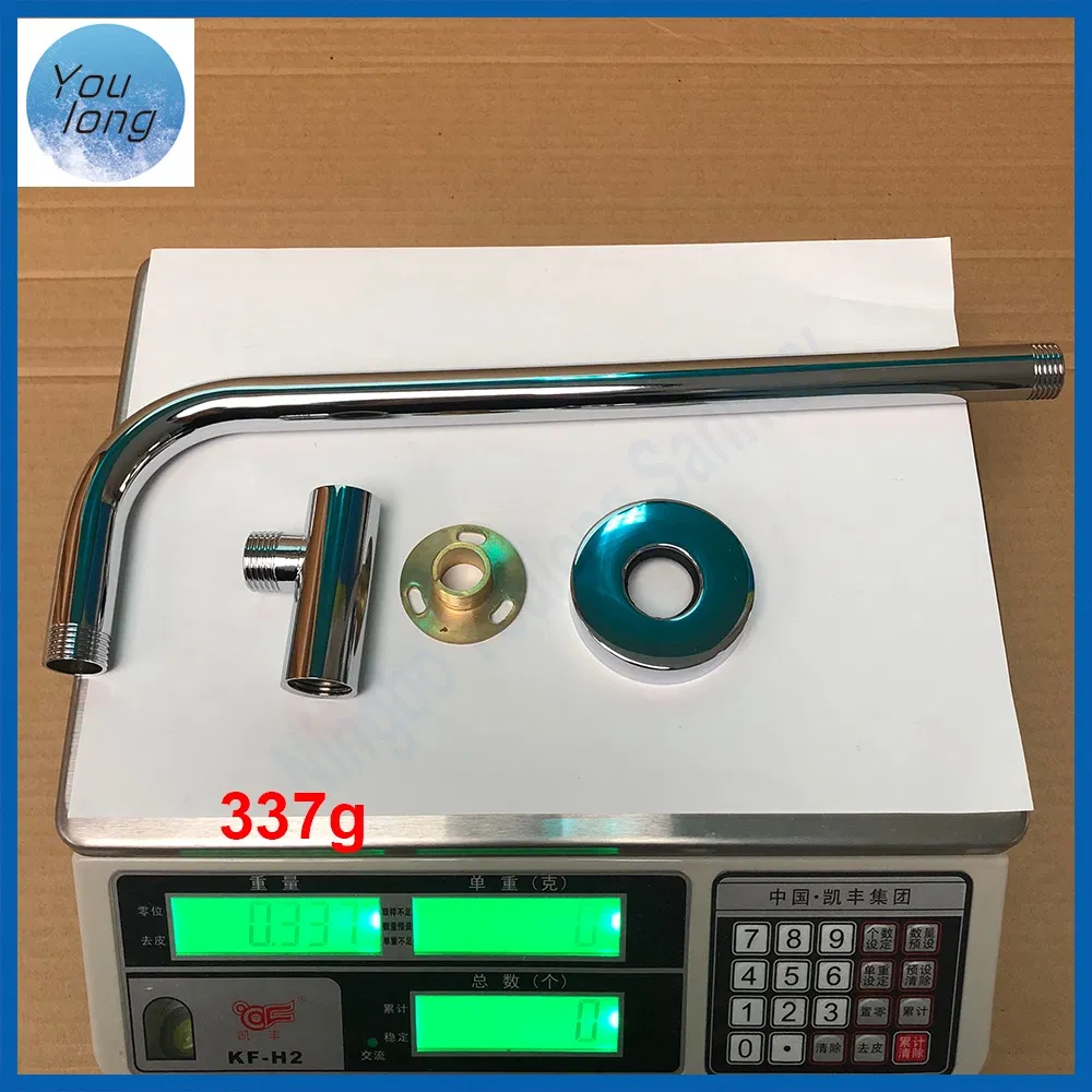 Stainless Steel Round Shower Arm with Brass Extension Tube
