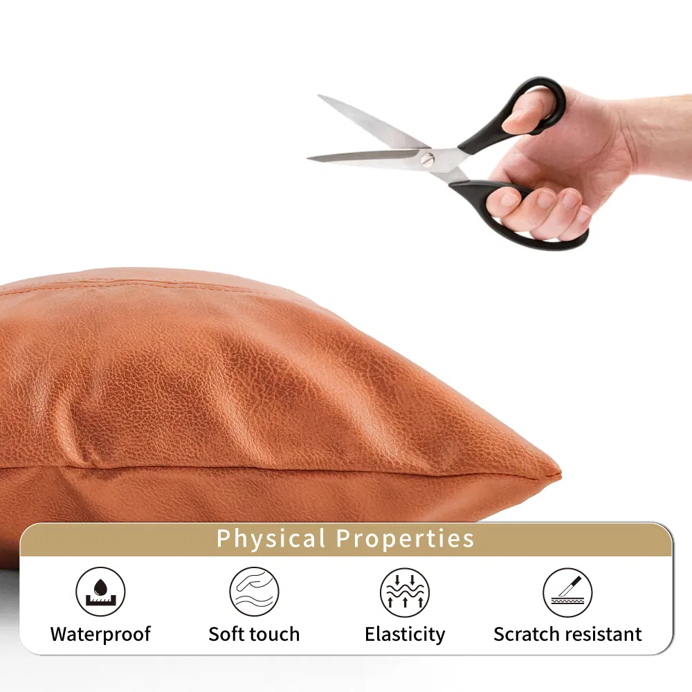 PVC Synthetic Leather Pillow Case