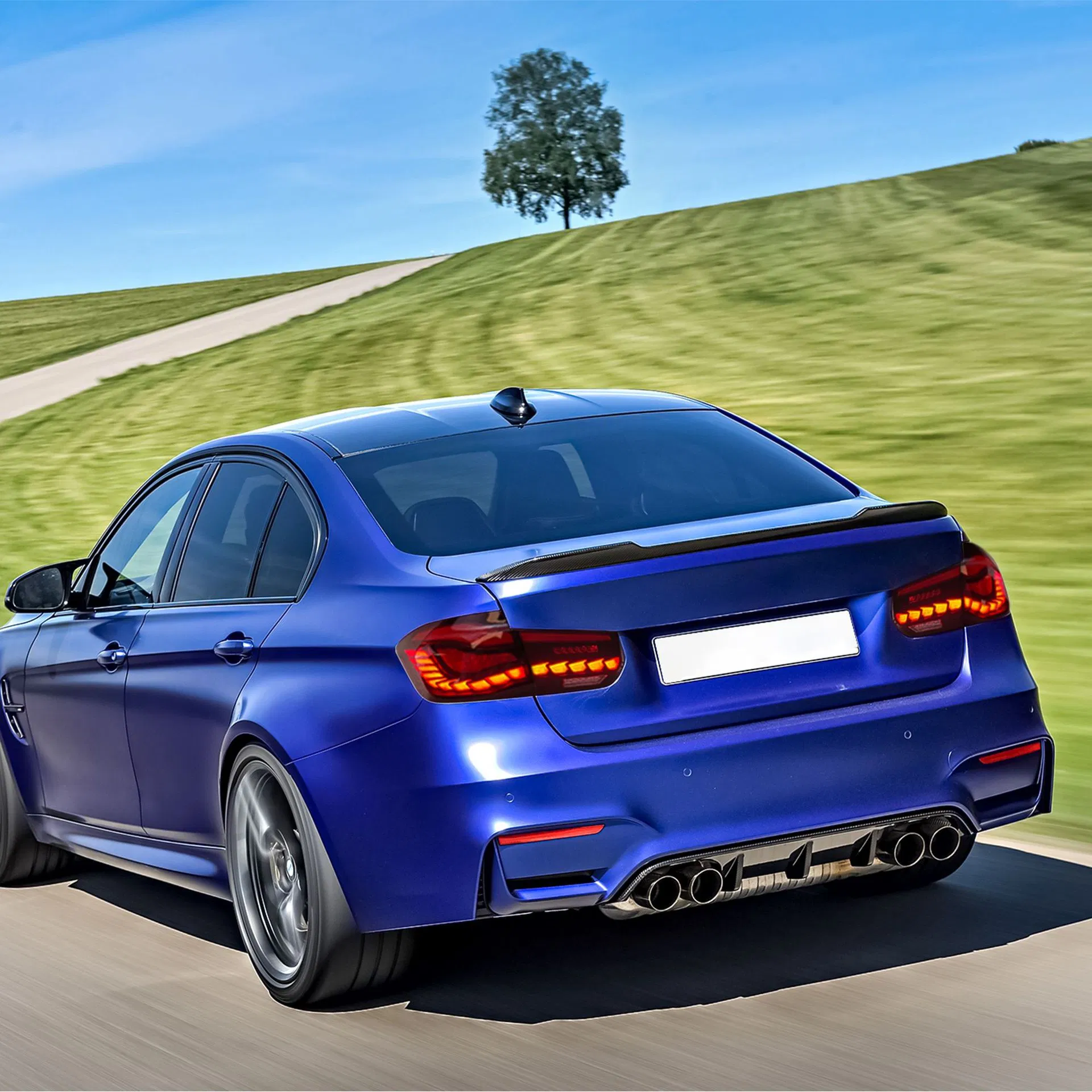 Светодиодная фара задняя для BMW 3 серии F30/F35 (2012-2019) с эффектом «чешуя дракона» и динамическими поворотниками