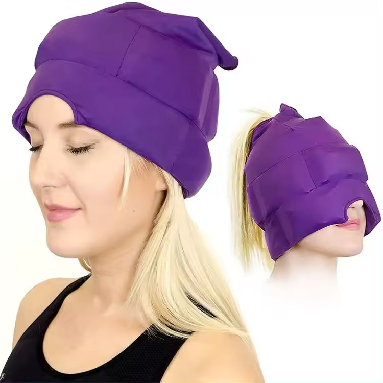 Flexible Wearable Cold Therapy Migraine Headache Relief Gel Ice Soft Pack Wrap Hat Cap