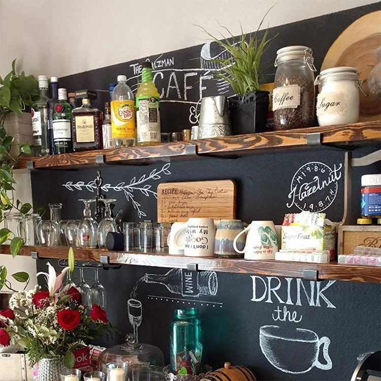 Стальные настенные кронштейны для полок черные