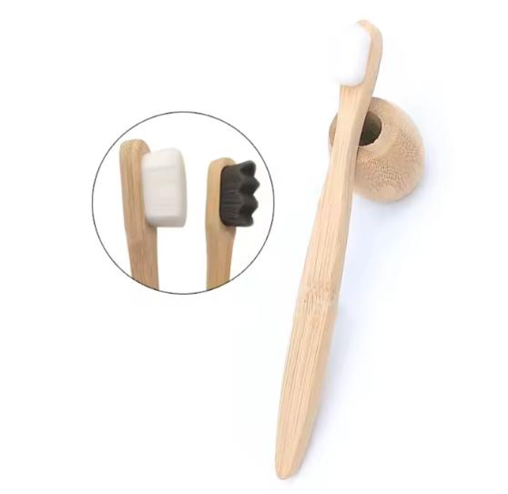 Custom 10000 Bristle Soft Micro Fiber Nano Extra Ultra Biodegradable Bamboo Toothbrush