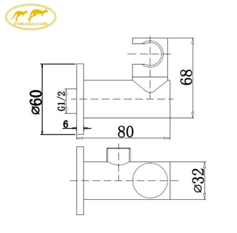 Watermark Wels Standard 304SUS Shower Hose Bathroom Wall Mounted Shower Set