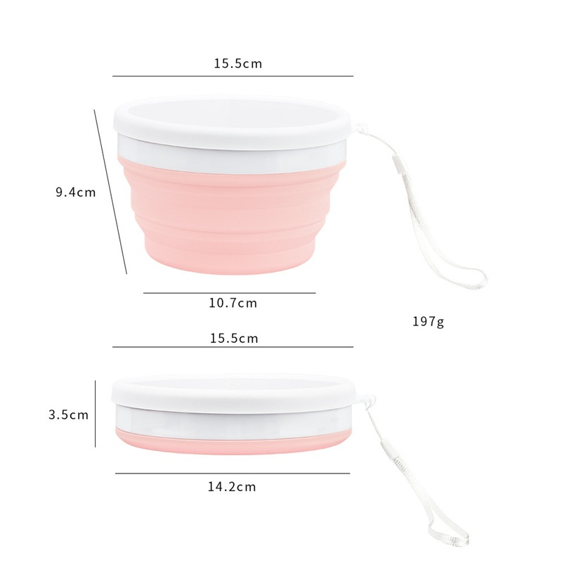 Foldable Silicone Bowl for Convenient Kitchen Food Storage Solutions