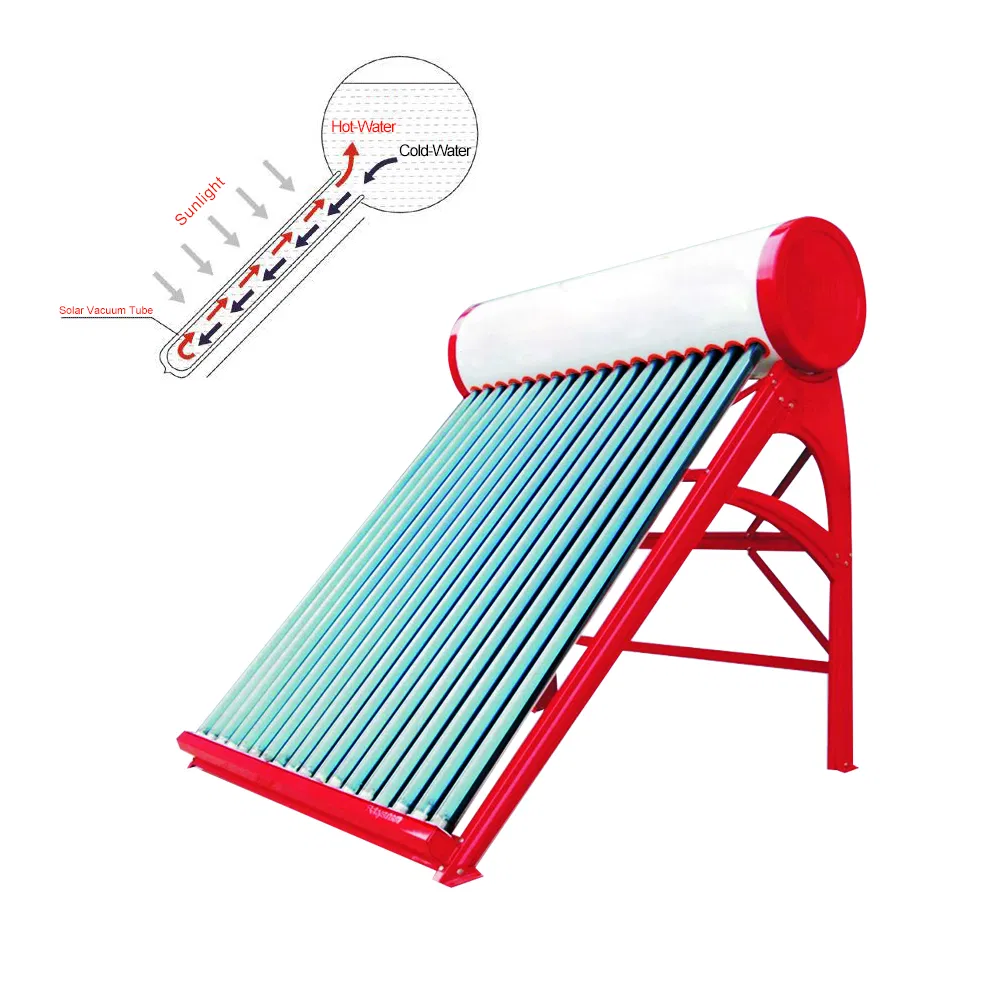 Солнечный водонагреватель 150 л, без давления, вакуумный