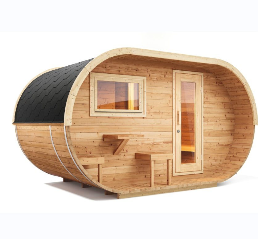 Сборная сухая сауна для двоих из массива дерева