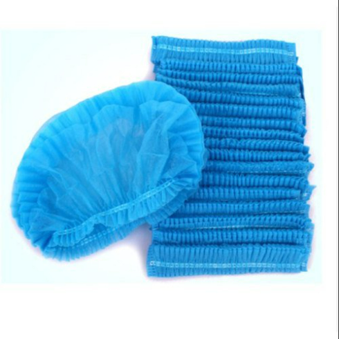 China Factory Price Colorful Stripe Clip Cap Disposable Non-Woven Nurse Hat Bouffant Head Cover Cap