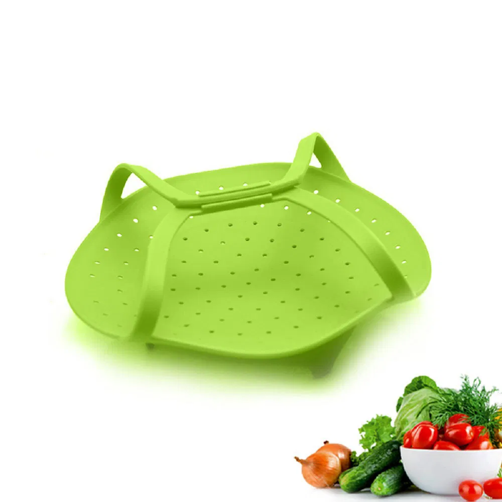 Складная силиконовая корзина-пароварка для мультиварки