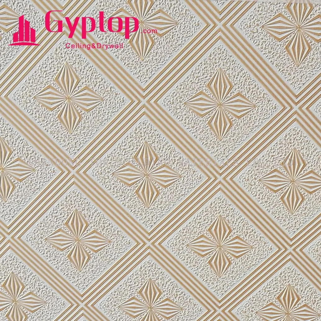 595 X 595mm PVC Laminated Gypsum Ceiling Tiles/Plaster Ceiling Tile/Ceiling Board