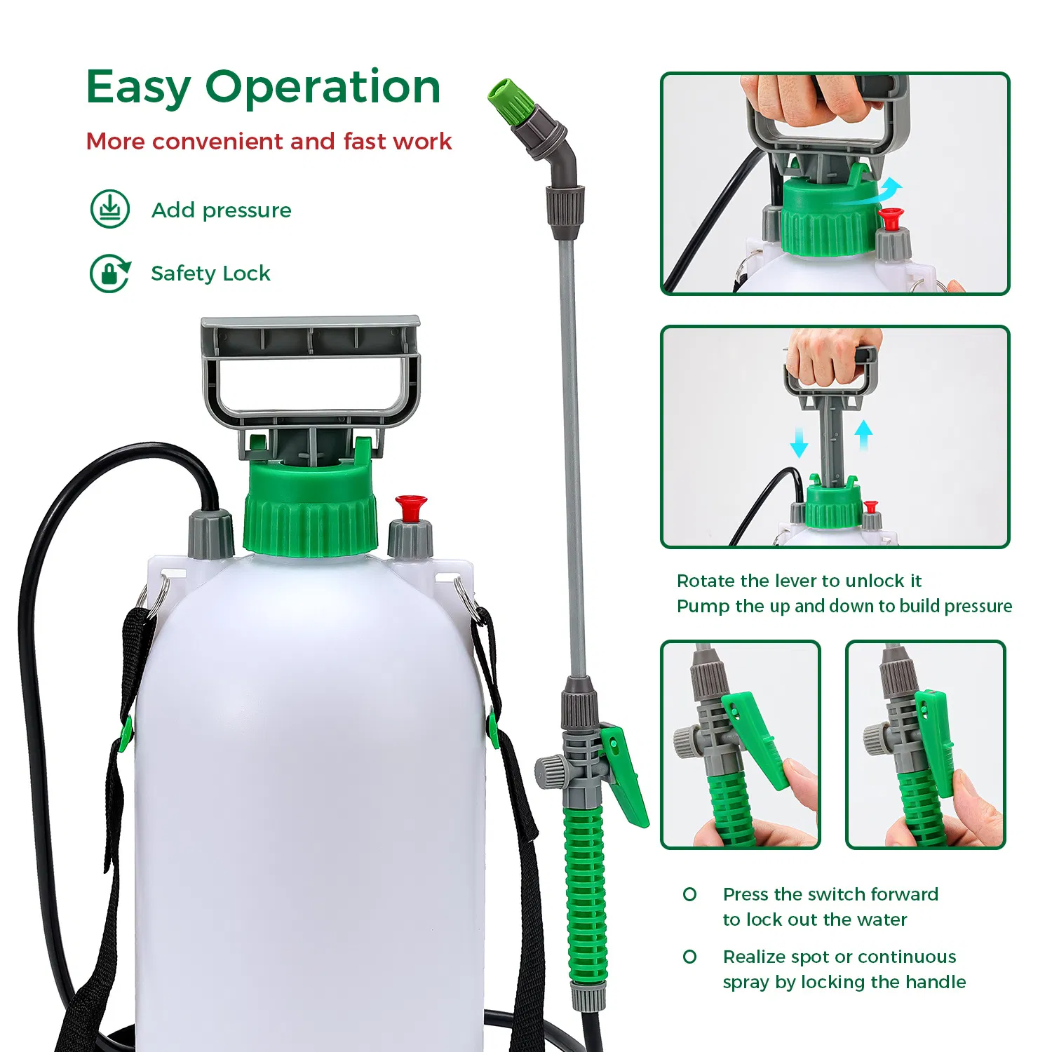 Large Capacity Hand High Pressure Garden Sprayer Water Cans Gardening Tool