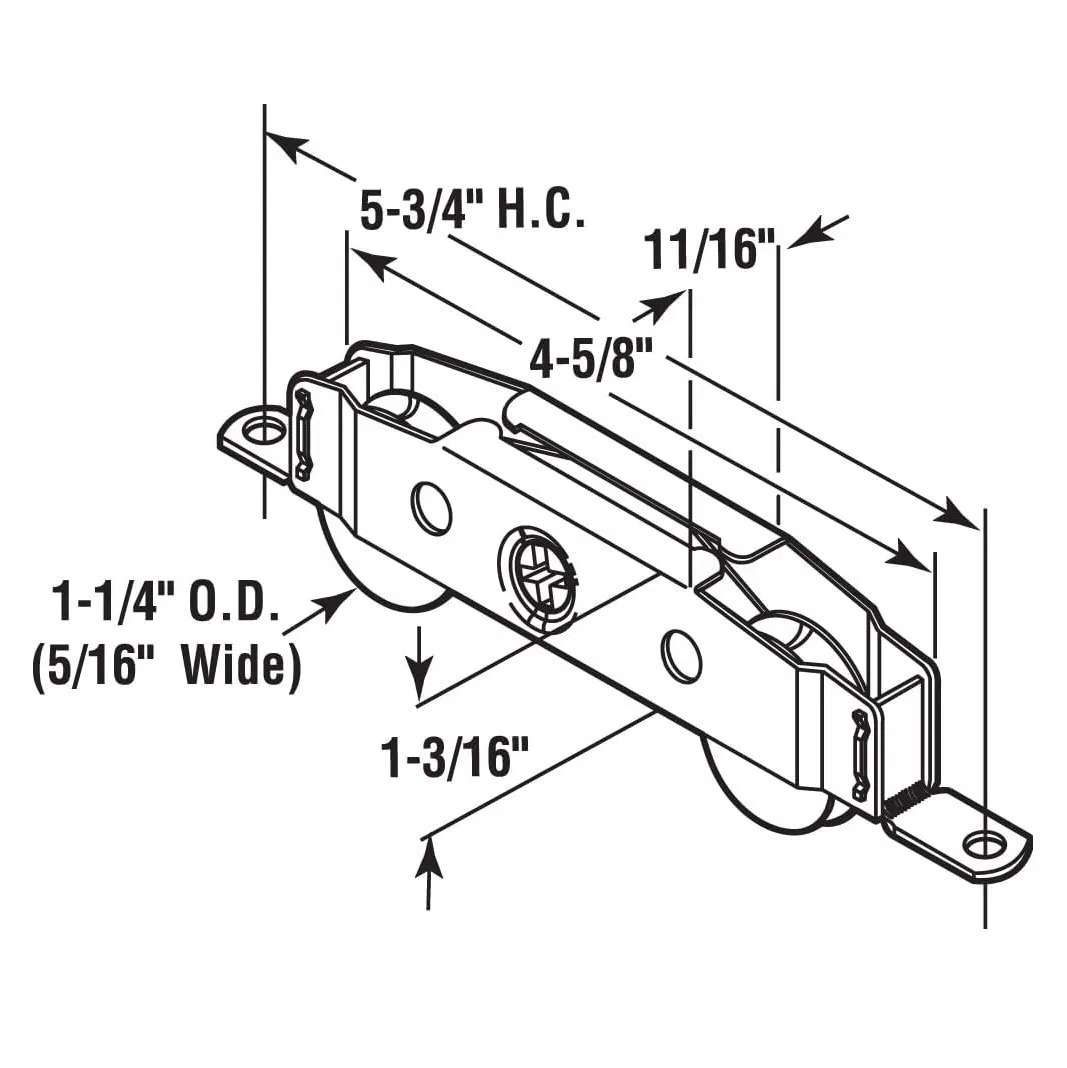 Door Sliding Roller Assembly with Steel Roller Wheel for Home, Window, Hardware