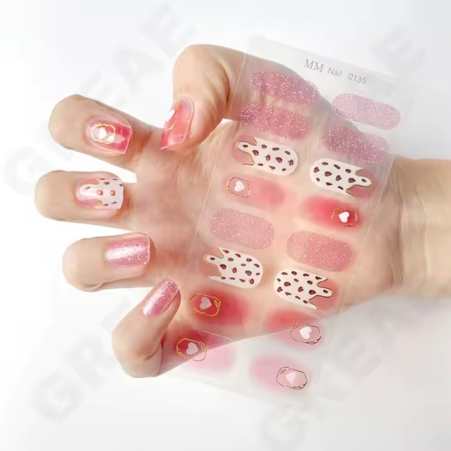 3D 5D Nail Wraps Nail Polish Nail Art Decoration Luxury Full Cover Nail Stickers