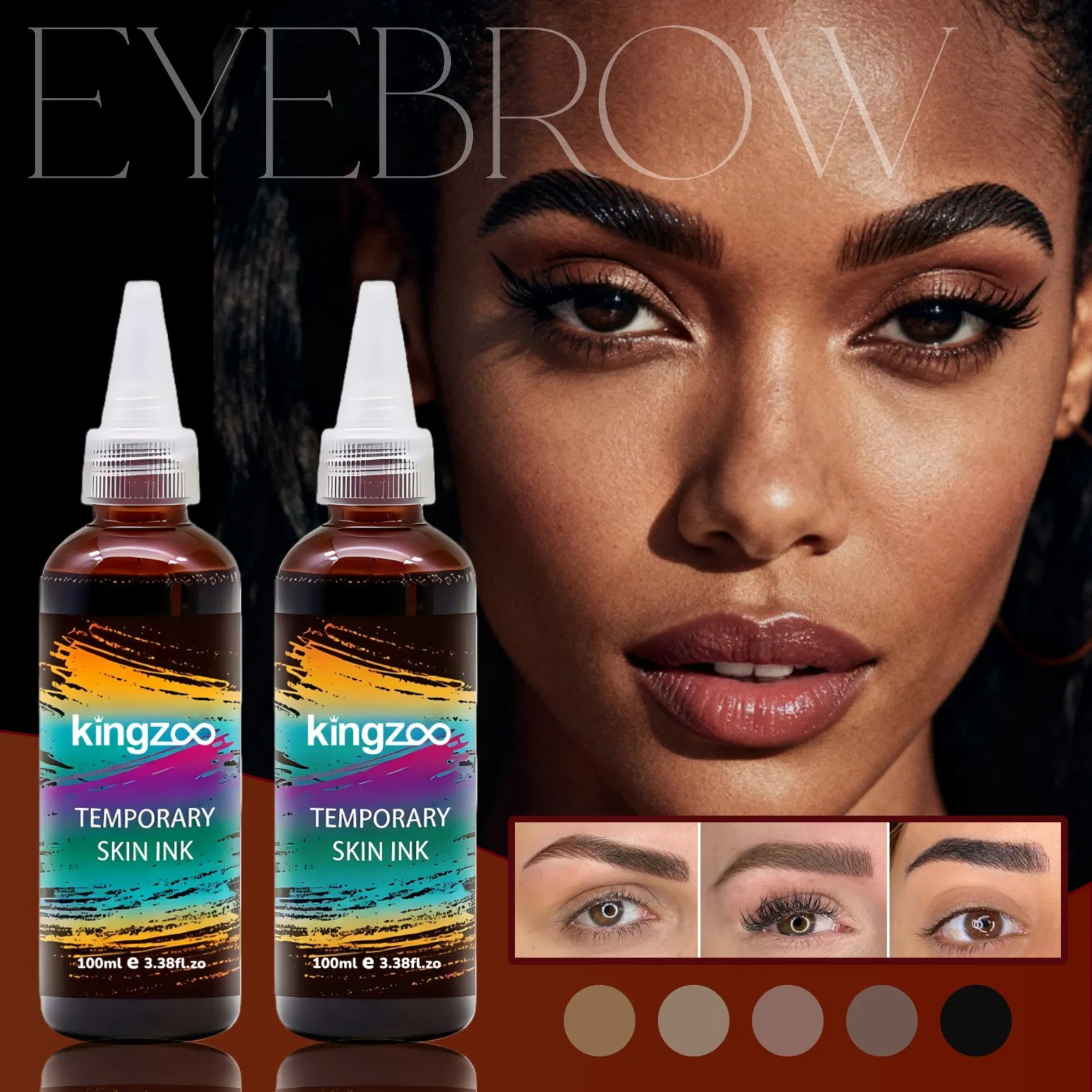 High-Quality Permanent Makeup Brow Tint Spray Waterproof Sweat-Proof Hybrid Formula for Airbrush