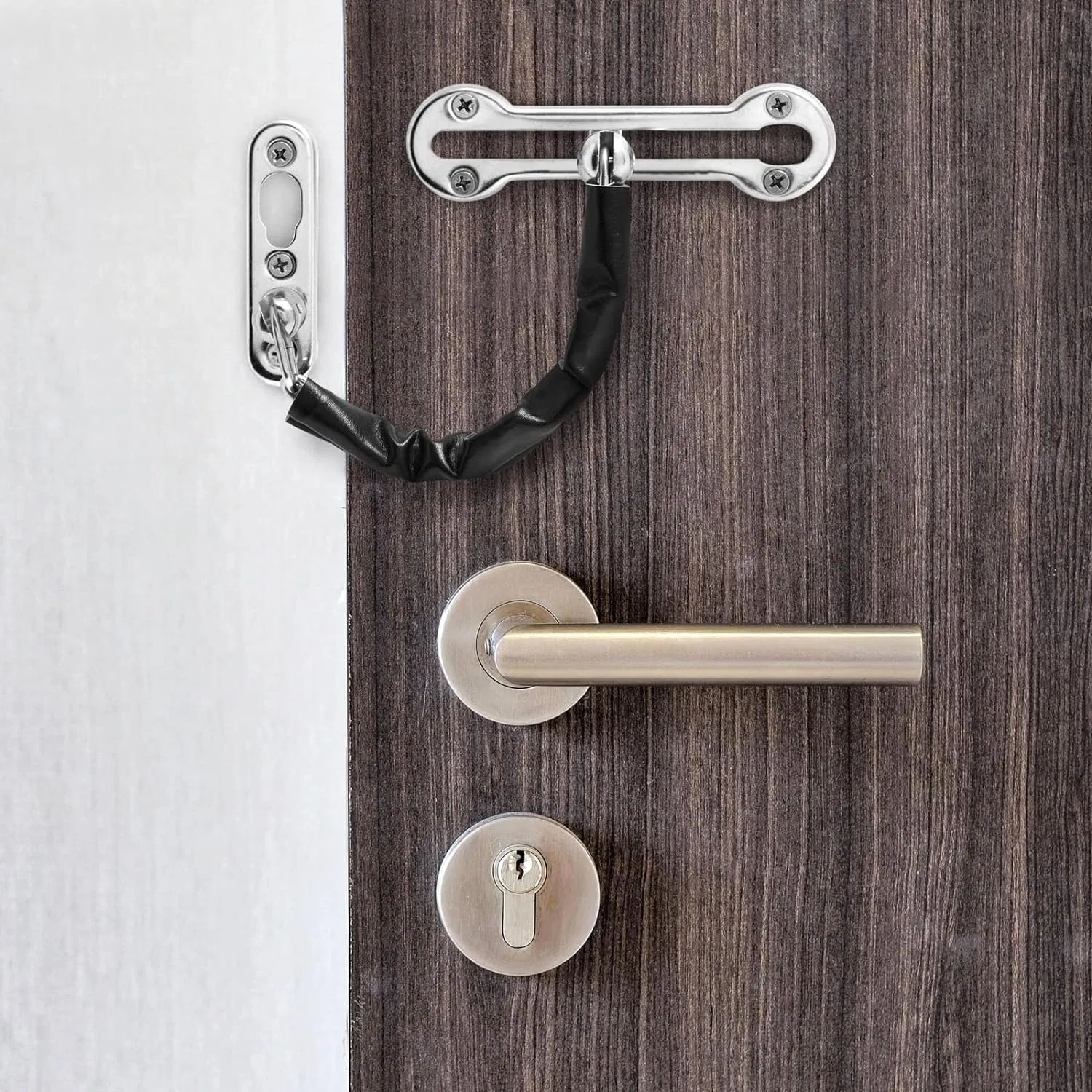 Mdsf04-Sn Die-Cast Zinc Security Chain, Satin Nickel Finish