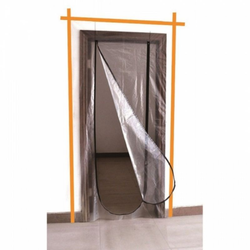 Household Dustproof Plastic Zipper Door
