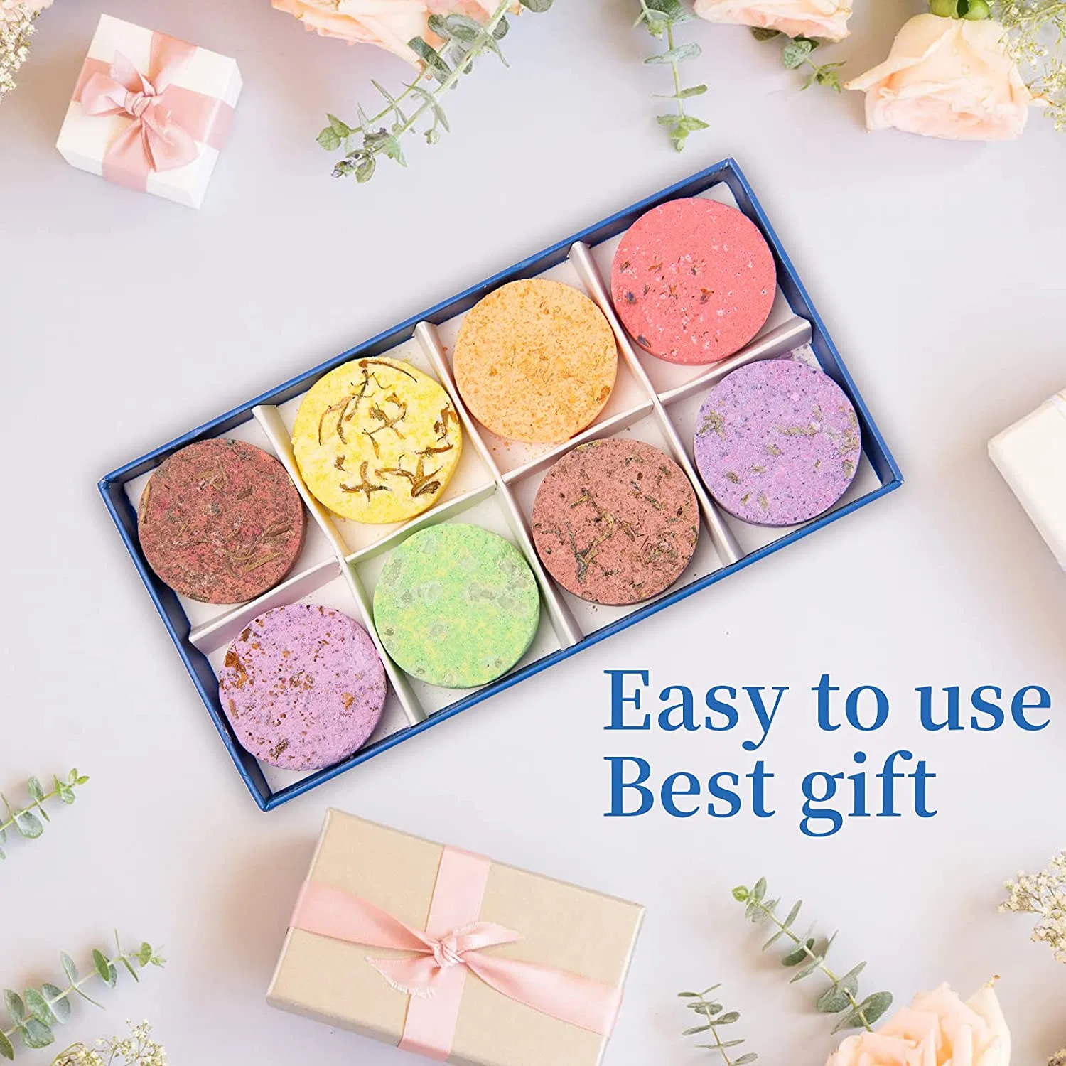 Beauty Cosmetics Skin Care Eight Aromatherapy Fizzies with Natueal Essential Oils for Home SPA Relaxation Shower Tablets