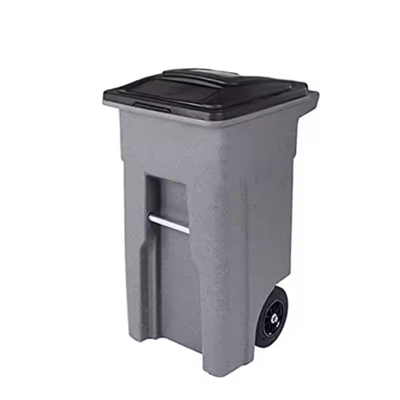 Plastic Wheeled Dome Lid Dustbin Recycling Trash Can Storage Waste