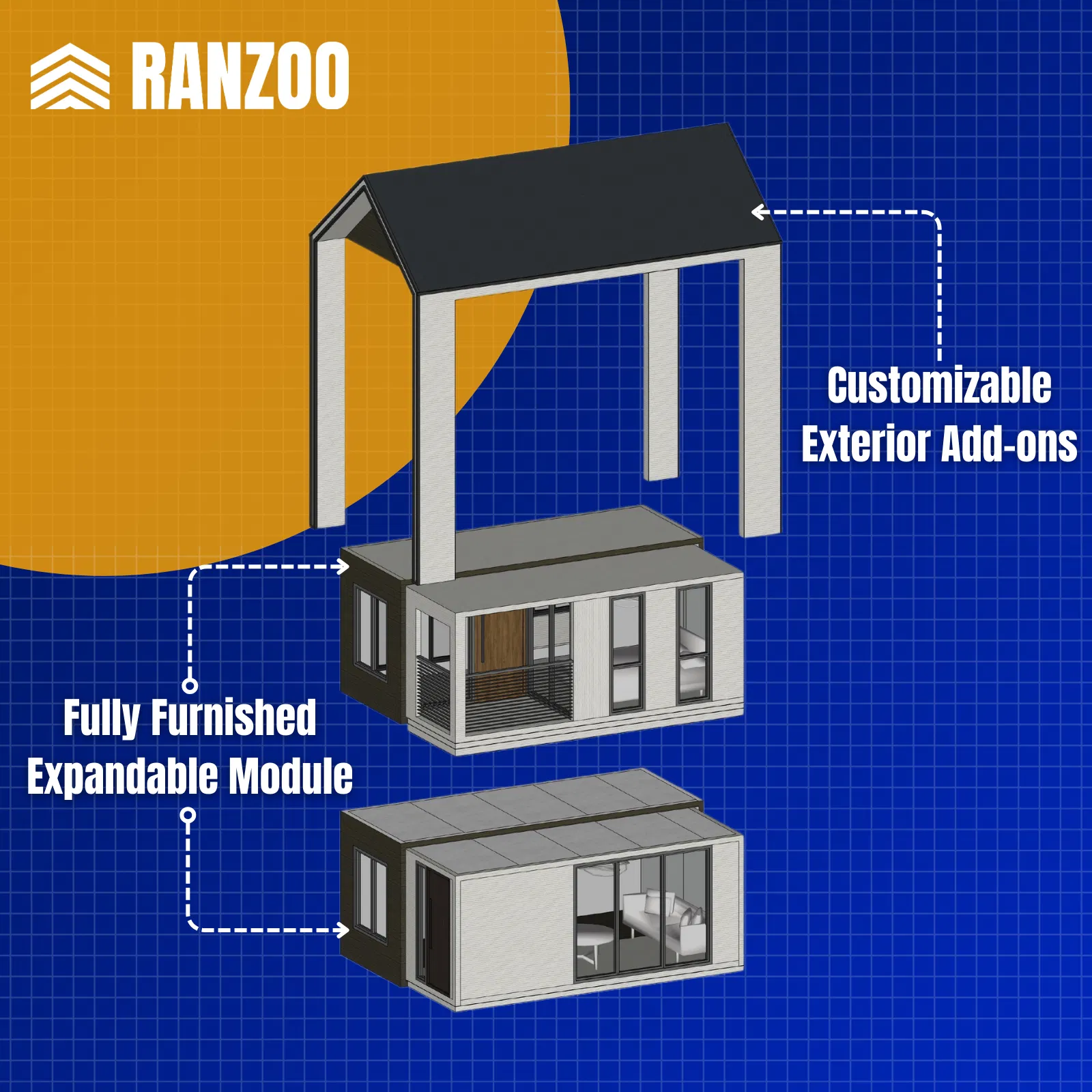 Ranzoo Tiny House with Solar Power and Customizable Layout
