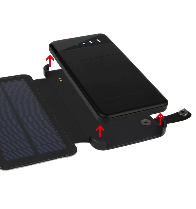 Солнечная павербанк-сумка 10000mAh с USB и LED