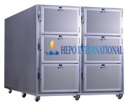 1 to 6 Bodies Stainless Steel Medical Corpse Freezer Mortuary Freezer
