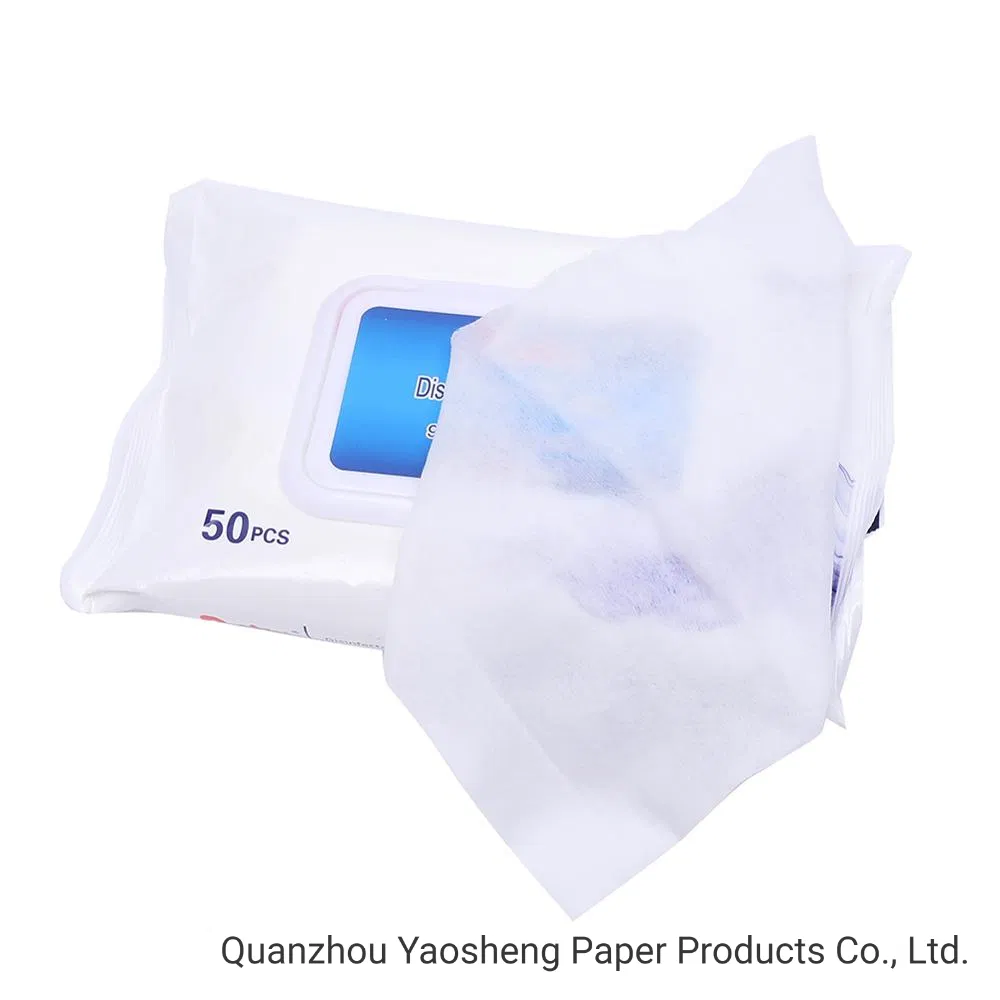 Wholesales Household Protective 50PCS Disinfectant Antibacterial Wet Tissue 75% Alcohol Wipes