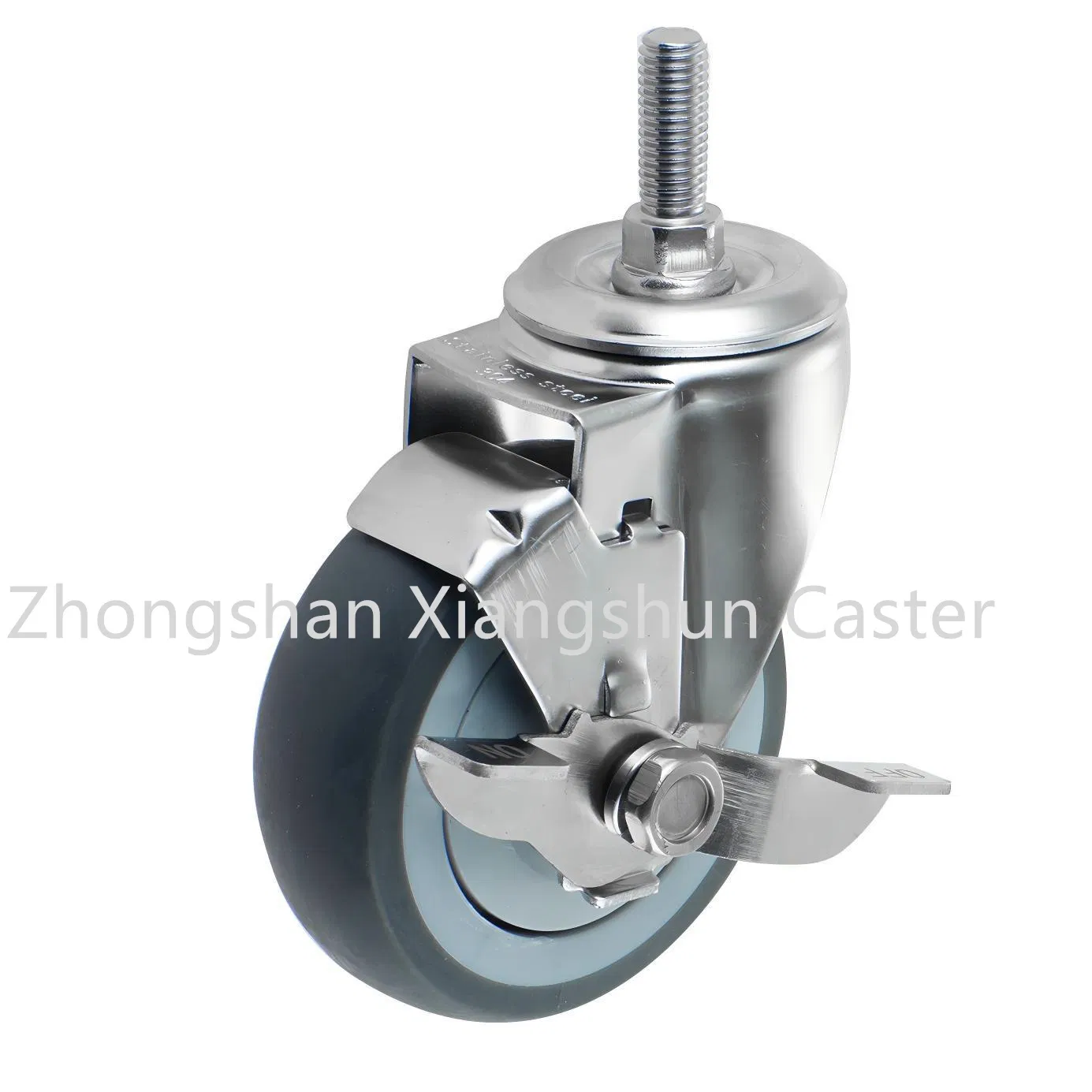 High Quality SUS 304 Stainless Steel TPR Caster Wheel, High Anti Corrosion with Quiet and Smooth Rotation, for Furnitures, Labs, Hospital