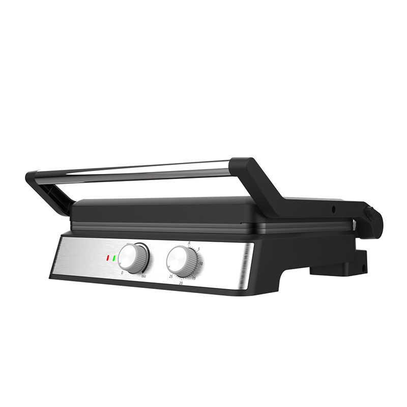 Opens 180° Dual Plate Electric Contact Grill for Tabletop Grill