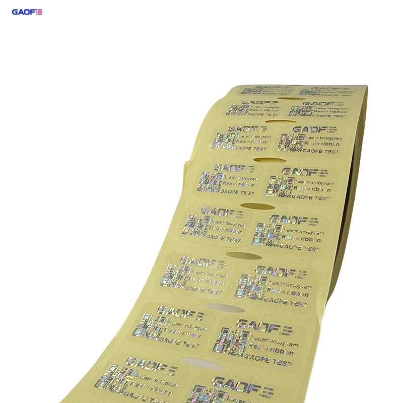 Customized Waterproof Laser Holographic Anti-Counterfeiting Security Clearly Pet Hologram Transparent Pet Label