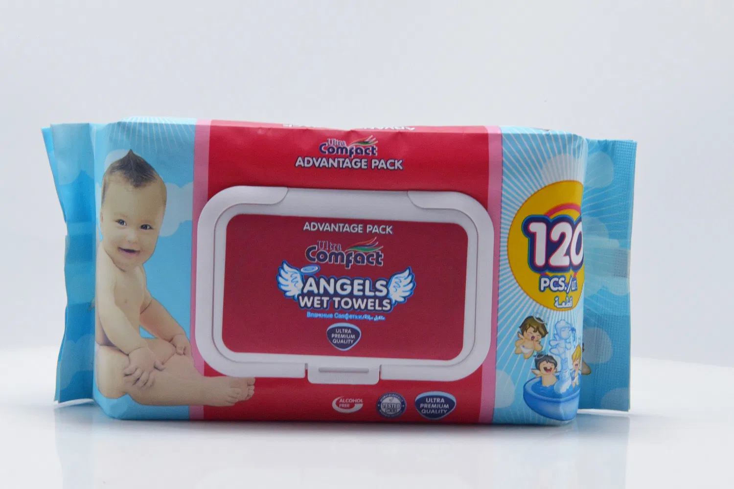Wholesale with Cover Disposable Large Pack 120 PCS Soft Baby Wet Wipe