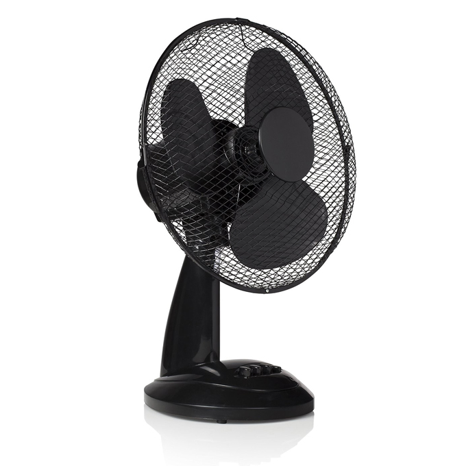 USB Rechargeable 12-Inch Electric Desk Fan 3-Speed with Night Light Home Appliance Solar Fan Table Fan