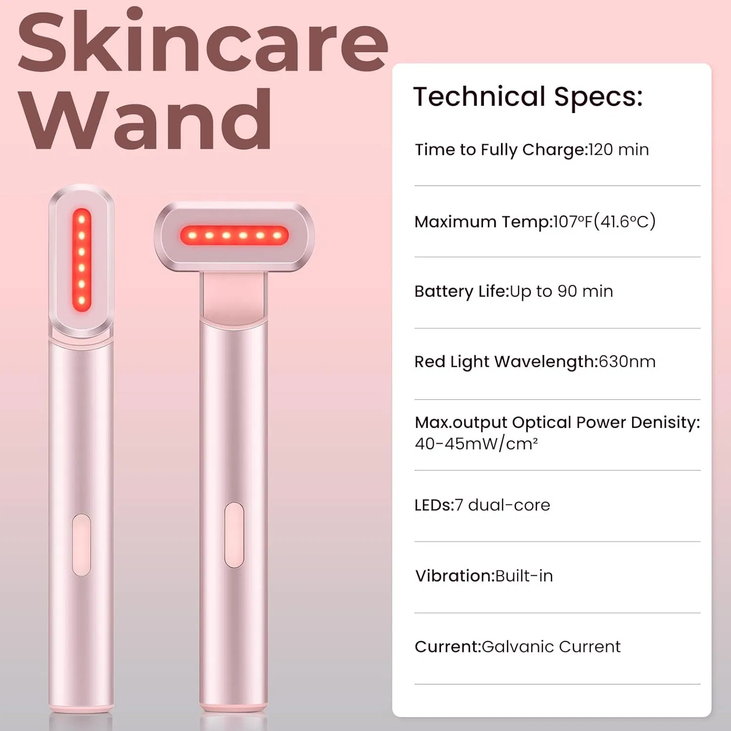 Red Light Therapy for Face and Neck - Microcurrent Facial Device for Anti-Aging