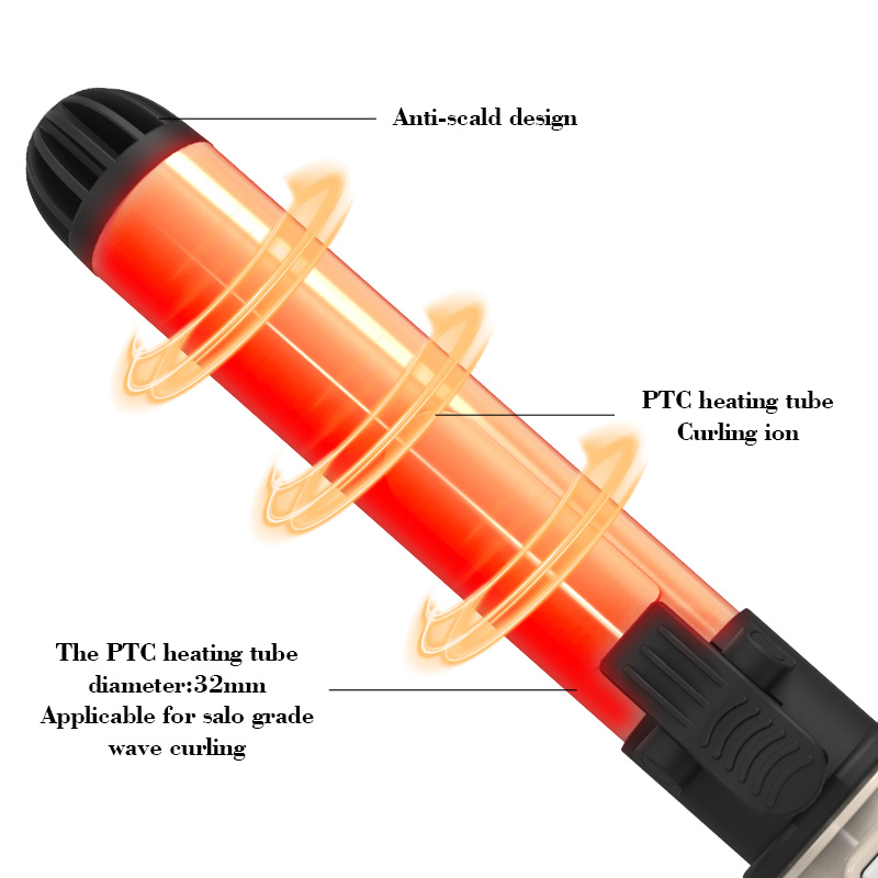 New Type of Automatic Left and Right Rotation Large Wave Curling Iron, Portable, Detachable, Controllable Speed, Customized Wholesale