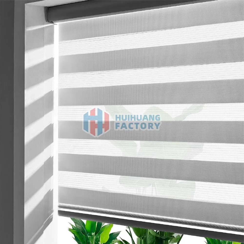Modern Electric Zebra Blinds Protect Privacy for Bathroom and Hotel