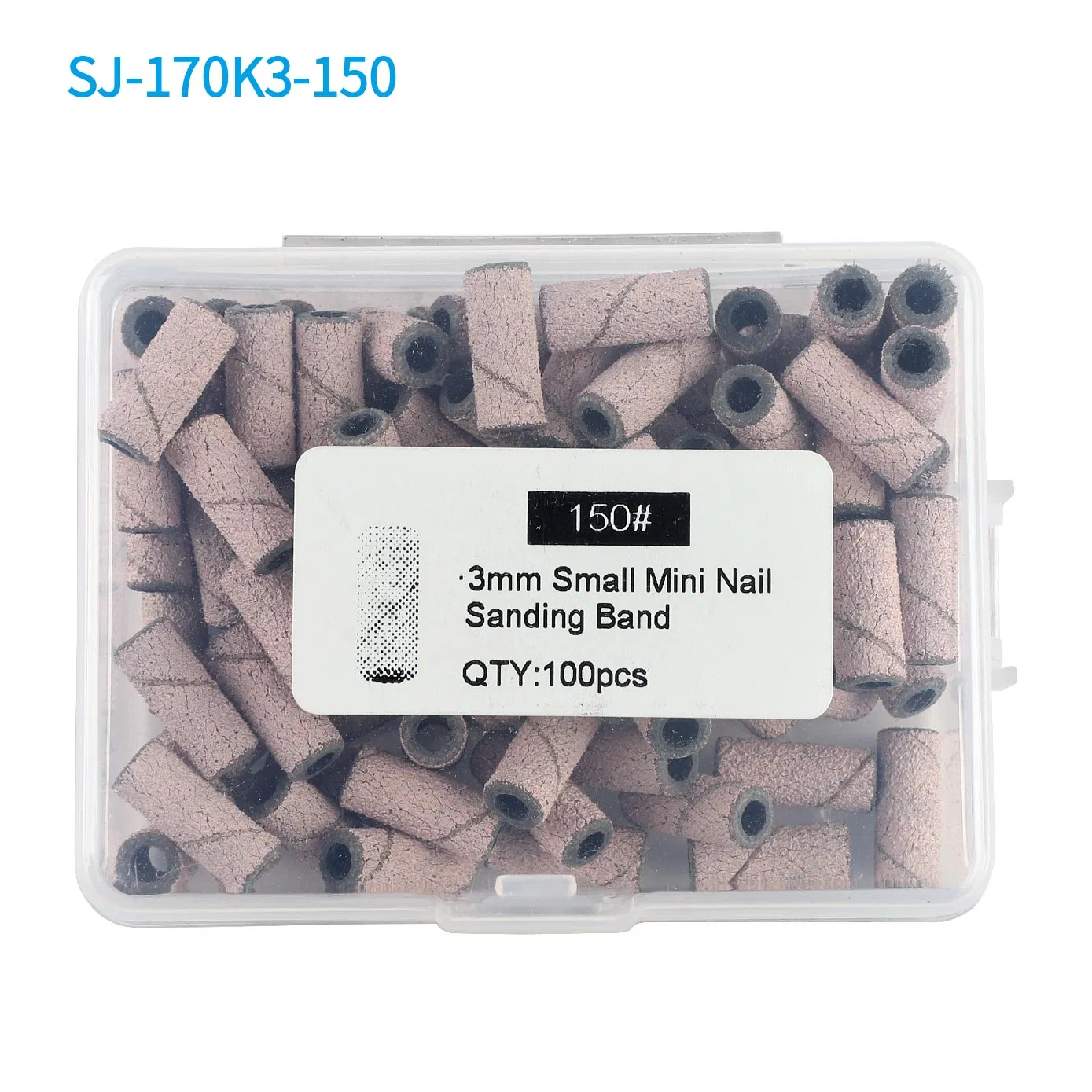 New Nail Drill Bits Tools Sj-170K3 Pink Abrasive 3.1mm Mini Small Nail Sanding Band