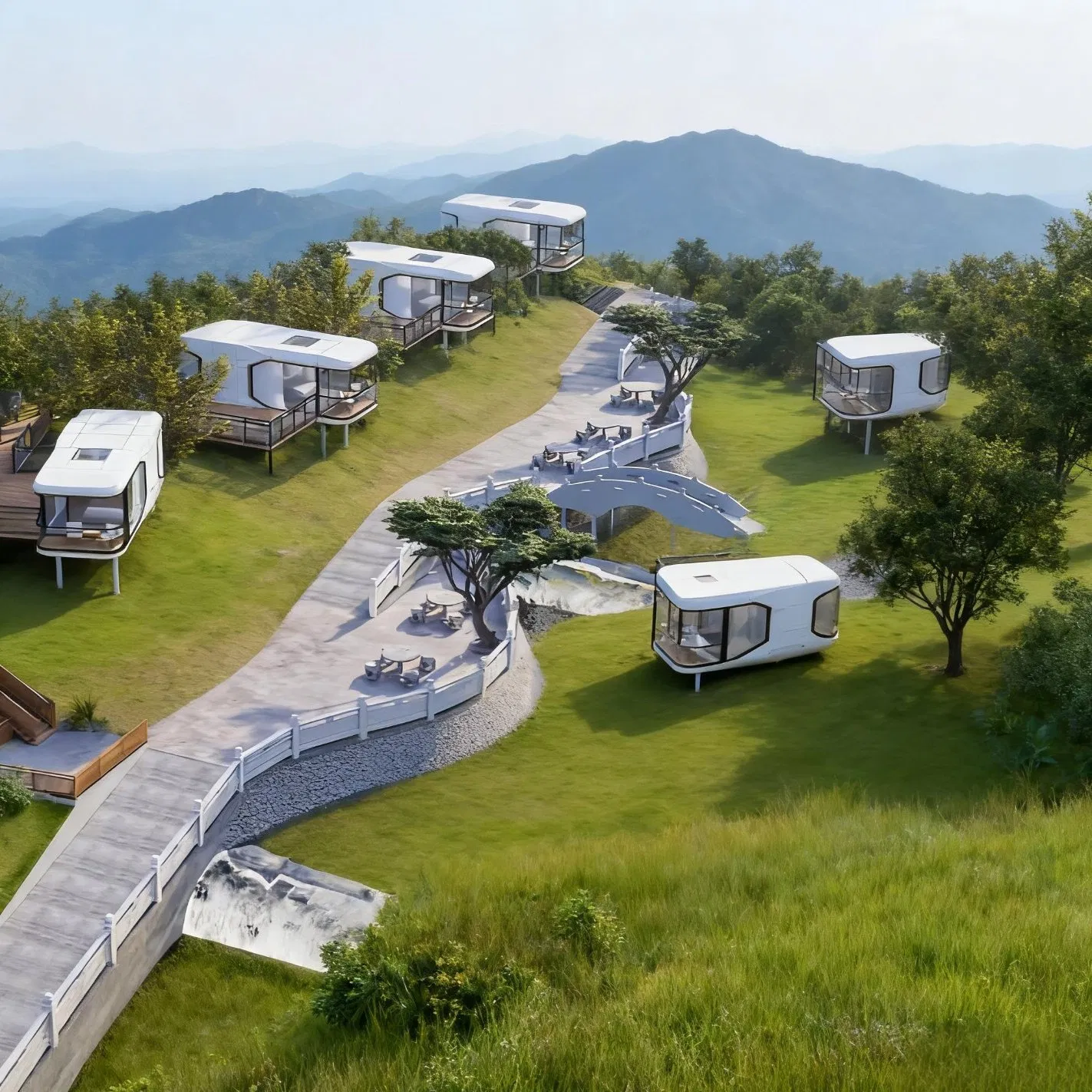 Prefabricated Mobile Portable Modular Prefab House Vessel Container Space Capsule House